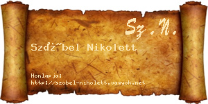 Szóbel Nikolett névjegykártya